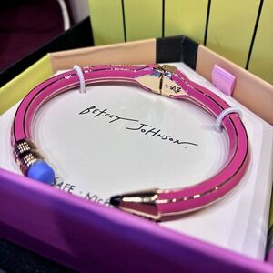 Betsey Johnson Pink Pencil Hinged Cuff Bracelet NIB Teachercore Novelty Jewelry
